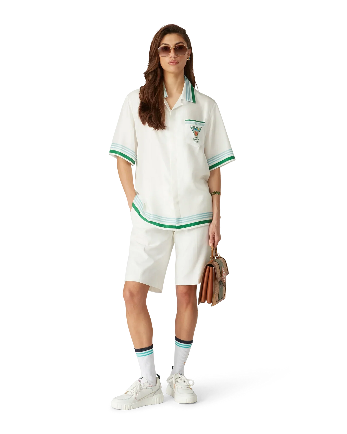 Metaphysical Tennis Icon Short-Sleeve Silk Shirt | Casablanca Paris | Image 2