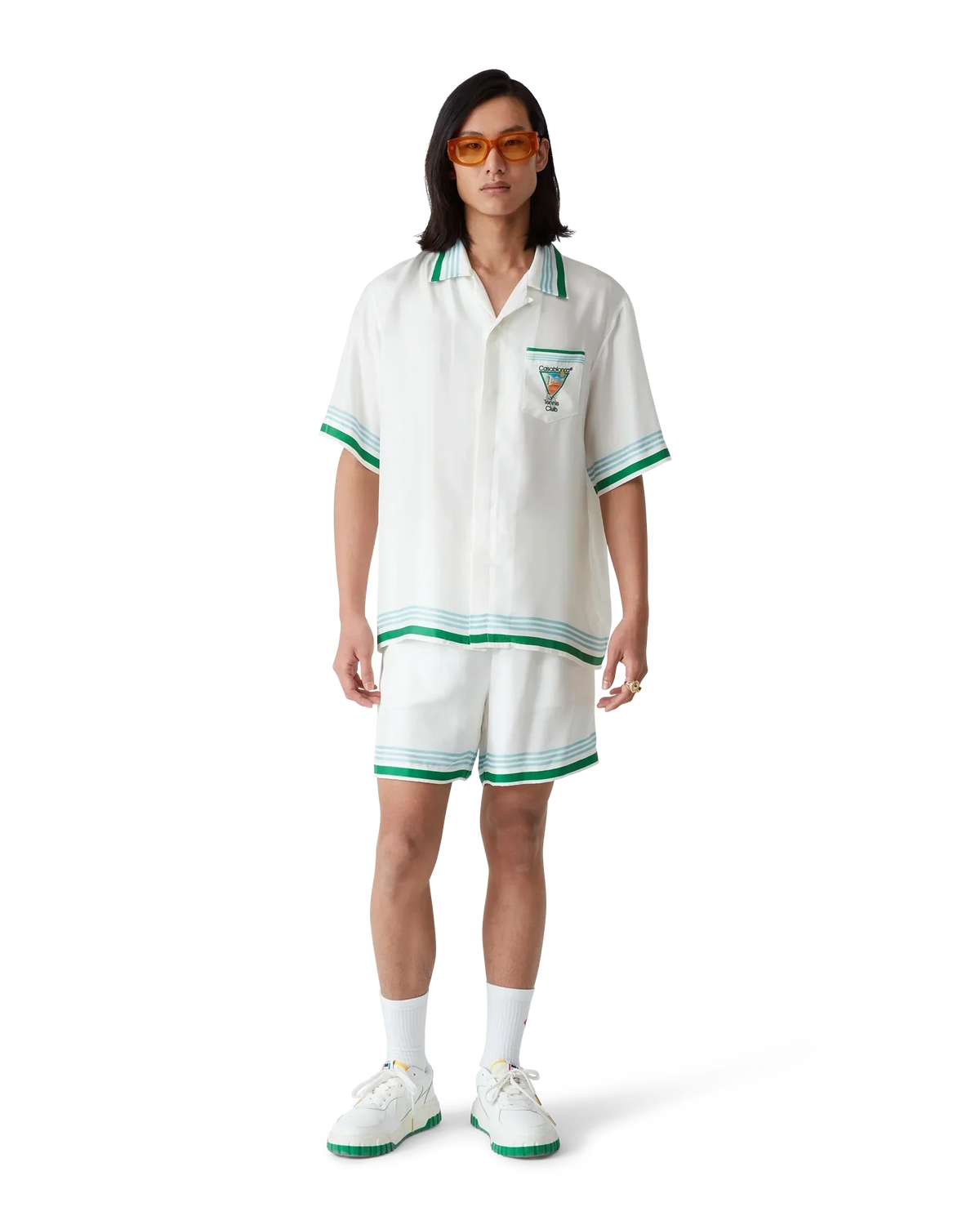 Metaphysical Tennis Icon Short Sleeve Silk Shirt | Casablanca Paris | Image 2