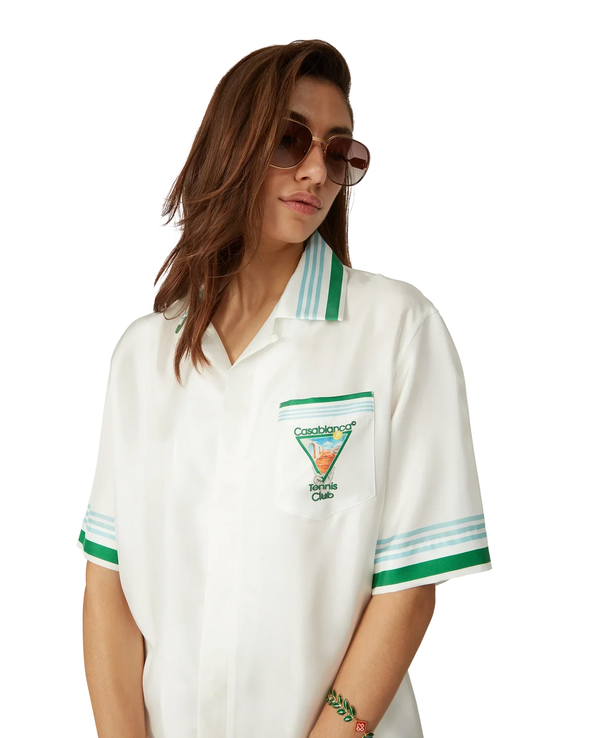 Metaphysical Tennis Icon Short Sleeve Silk Shirt | Casablanca Paris | Image 9