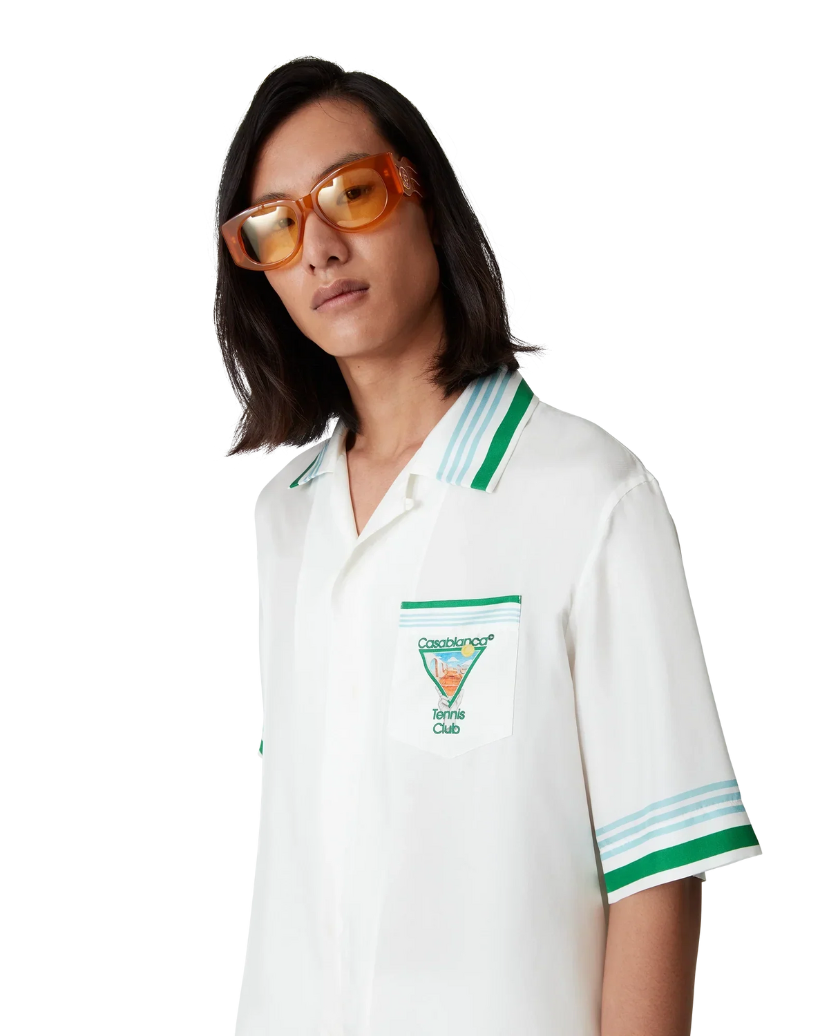 Metaphysical Tennis Icon Short Sleeve Silk Shirt | Casablanca Paris | Image 5