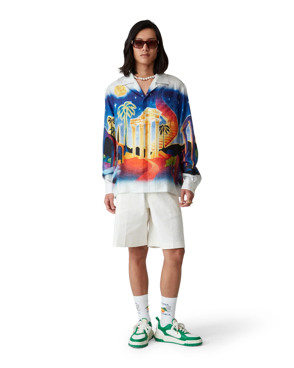 Midnight Acropolis Silk Long Sleeve Shirt | Casablanca Paris | Image 6