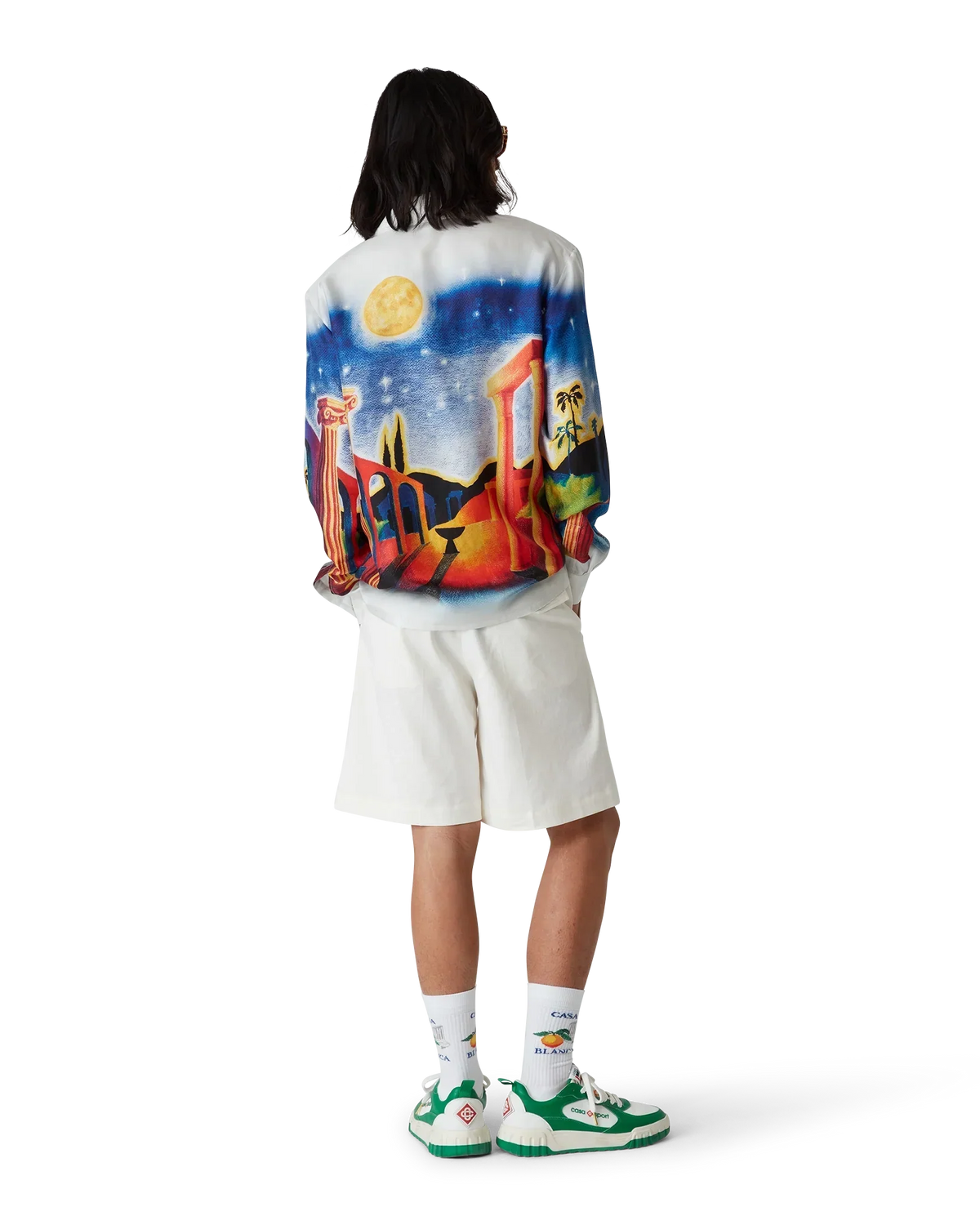 Midnight Acropolis Long Sleeve Silk Shirt | Casablanca Paris | Image 3