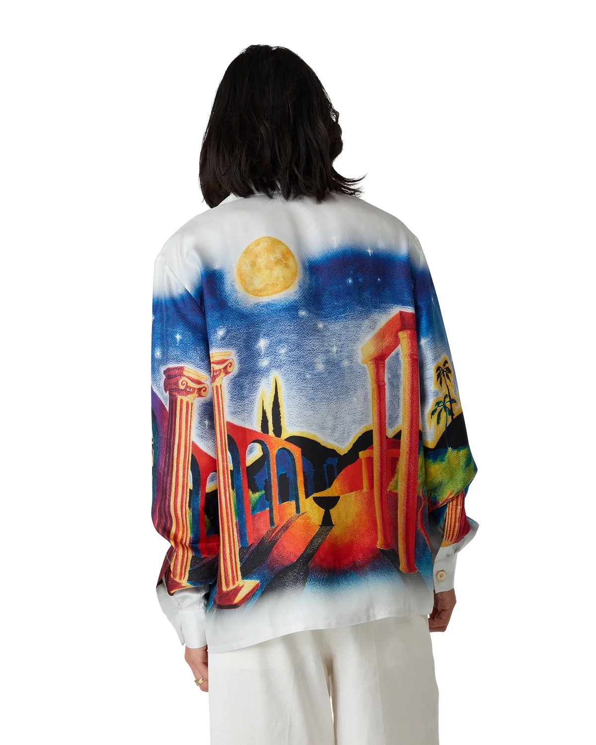 Midnight Acropolis Long Sleeve Silk Shirt | Casablanca Paris | Image 5