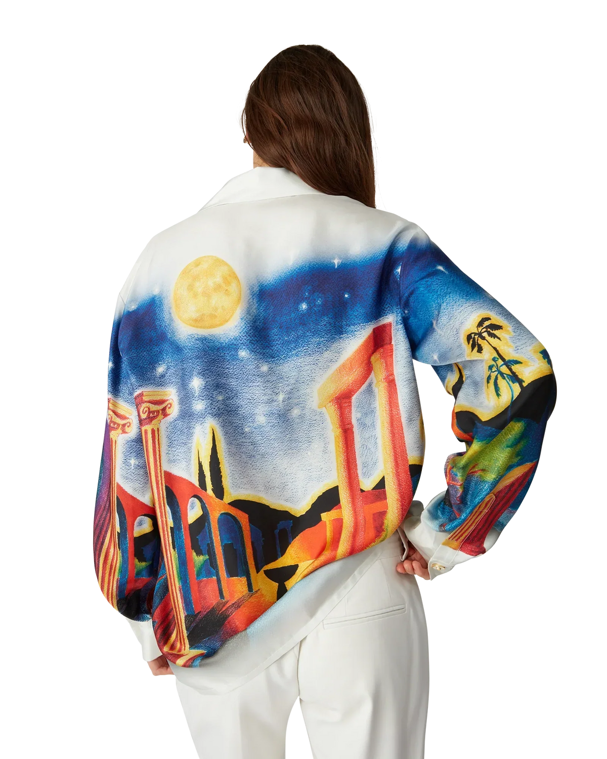 Midnight Acropolis Silk Long Sleeve Shirt | Casablanca Paris | Image 5