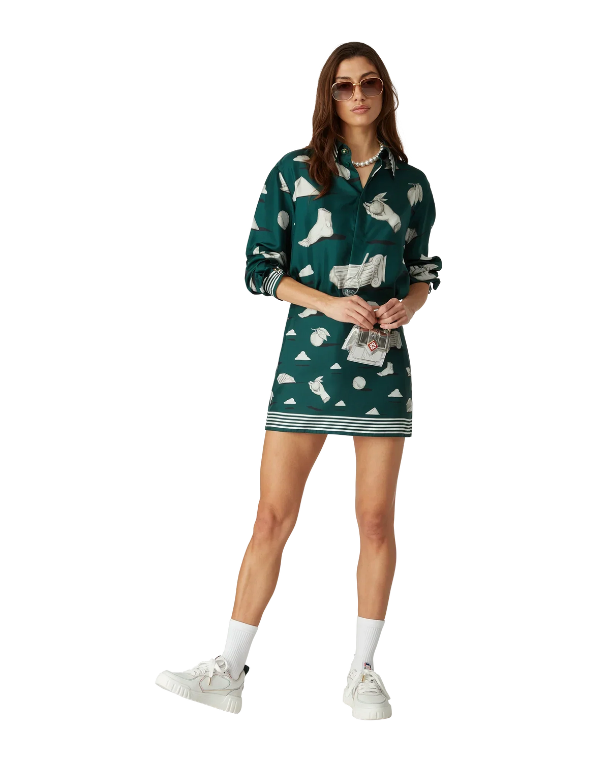 Metaphysical Long Sleeve Silk Shirt | Casablanca Paris | Image 6