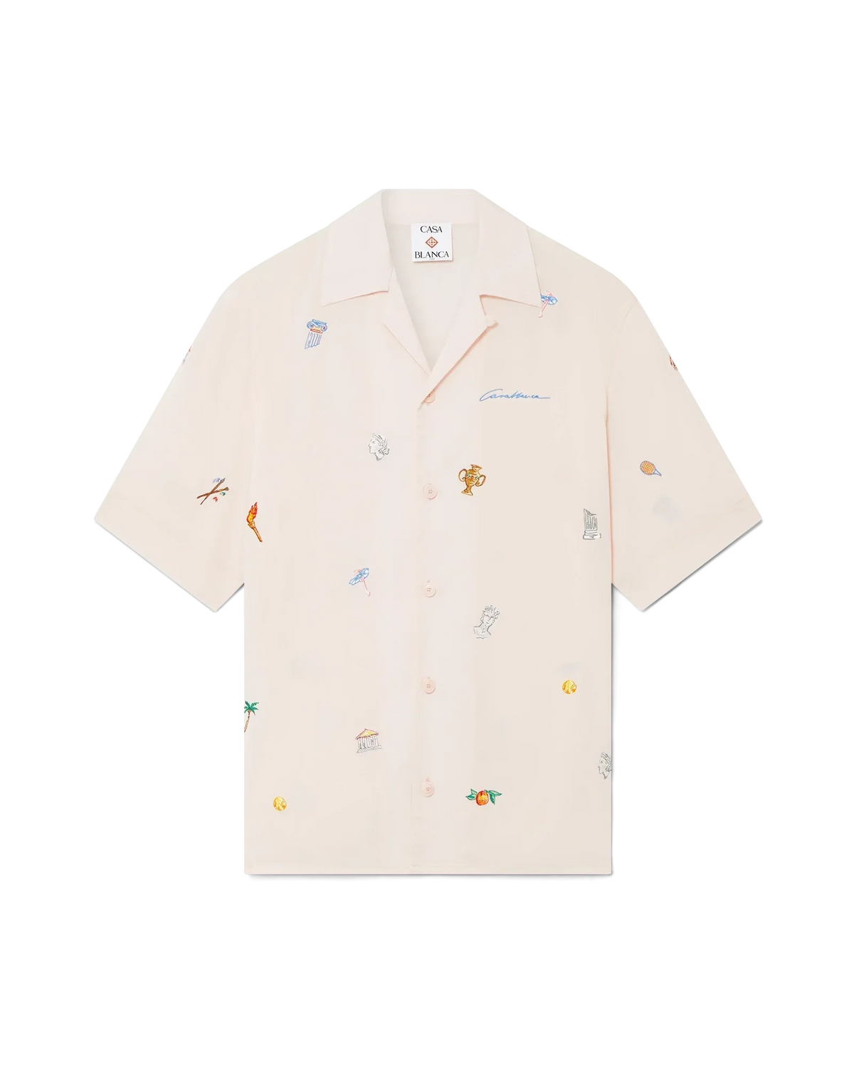 Embroidered Short Sleeve Motif Shirt | Casablanca Paris | Image 1