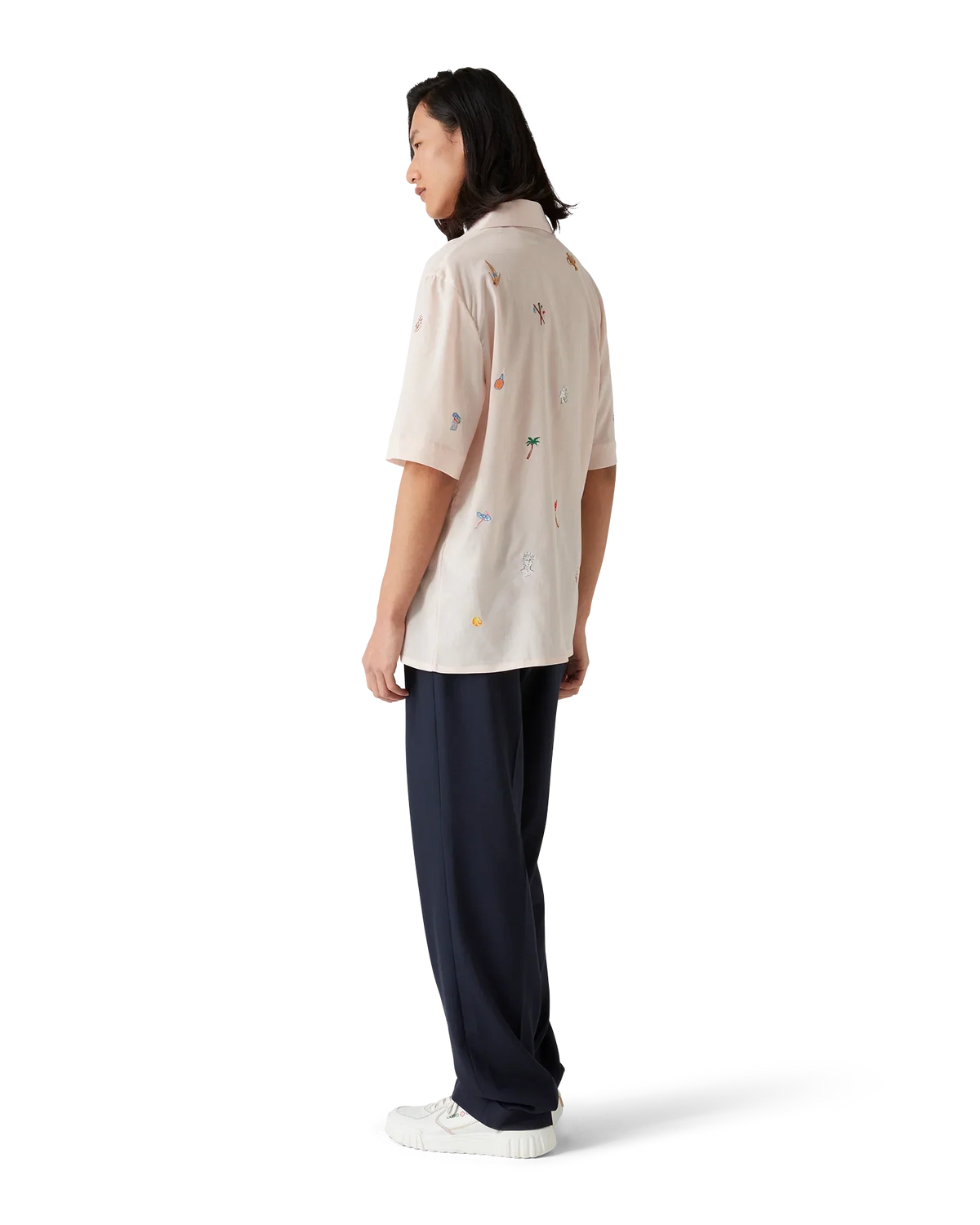 Embroidered Short Sleeve Motif Shirt | Casablanca Paris | Image 3