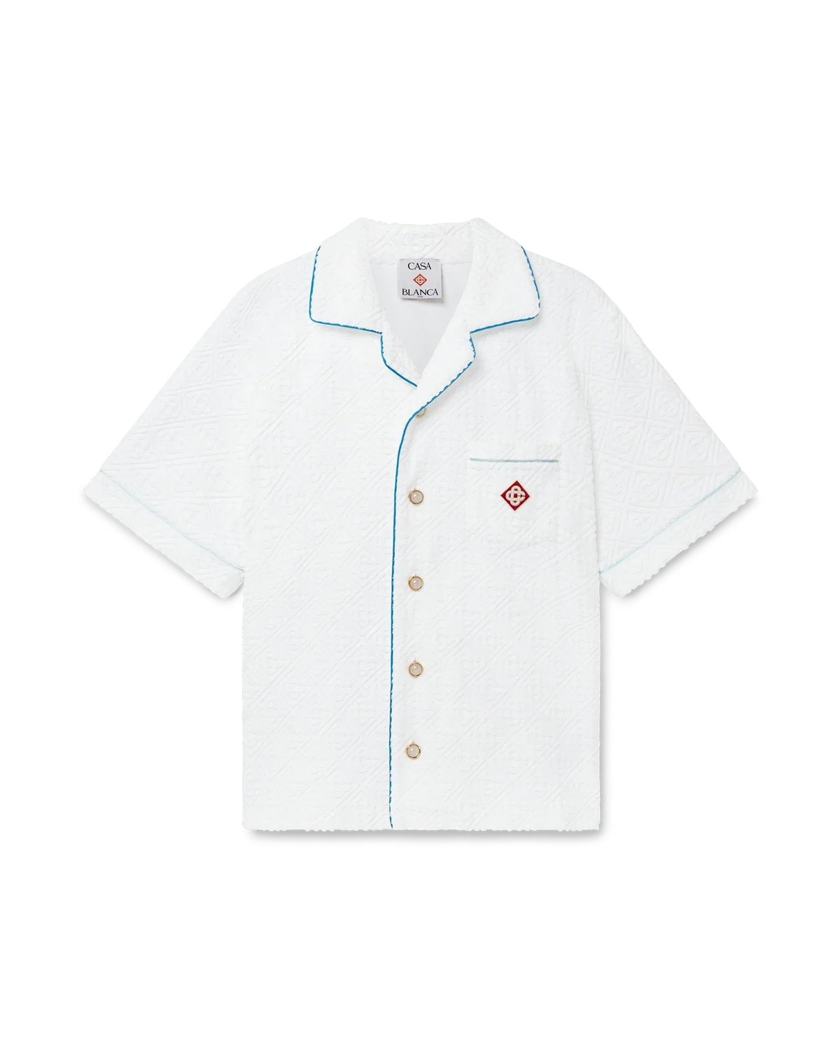 Monogram Short Sleeve Towelling Shirt | Casablanca Paris | Image 1
