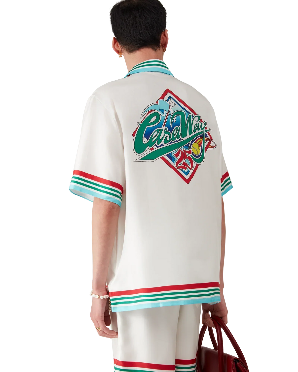 Casa Way World Series Short Sleeve Silk Shirt | Casablanca Paris | Image 8