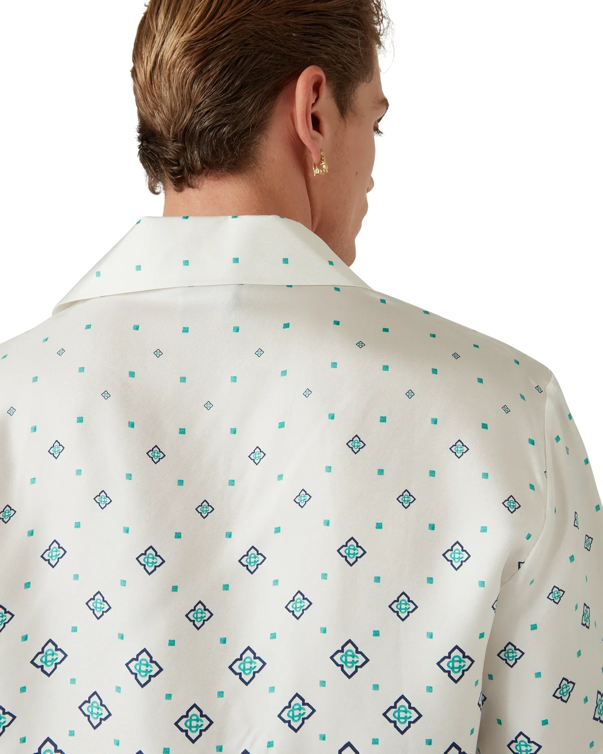 Gradient Monogram Short-Sleeve Silk Shirt | Casablanca Paris | Image 9