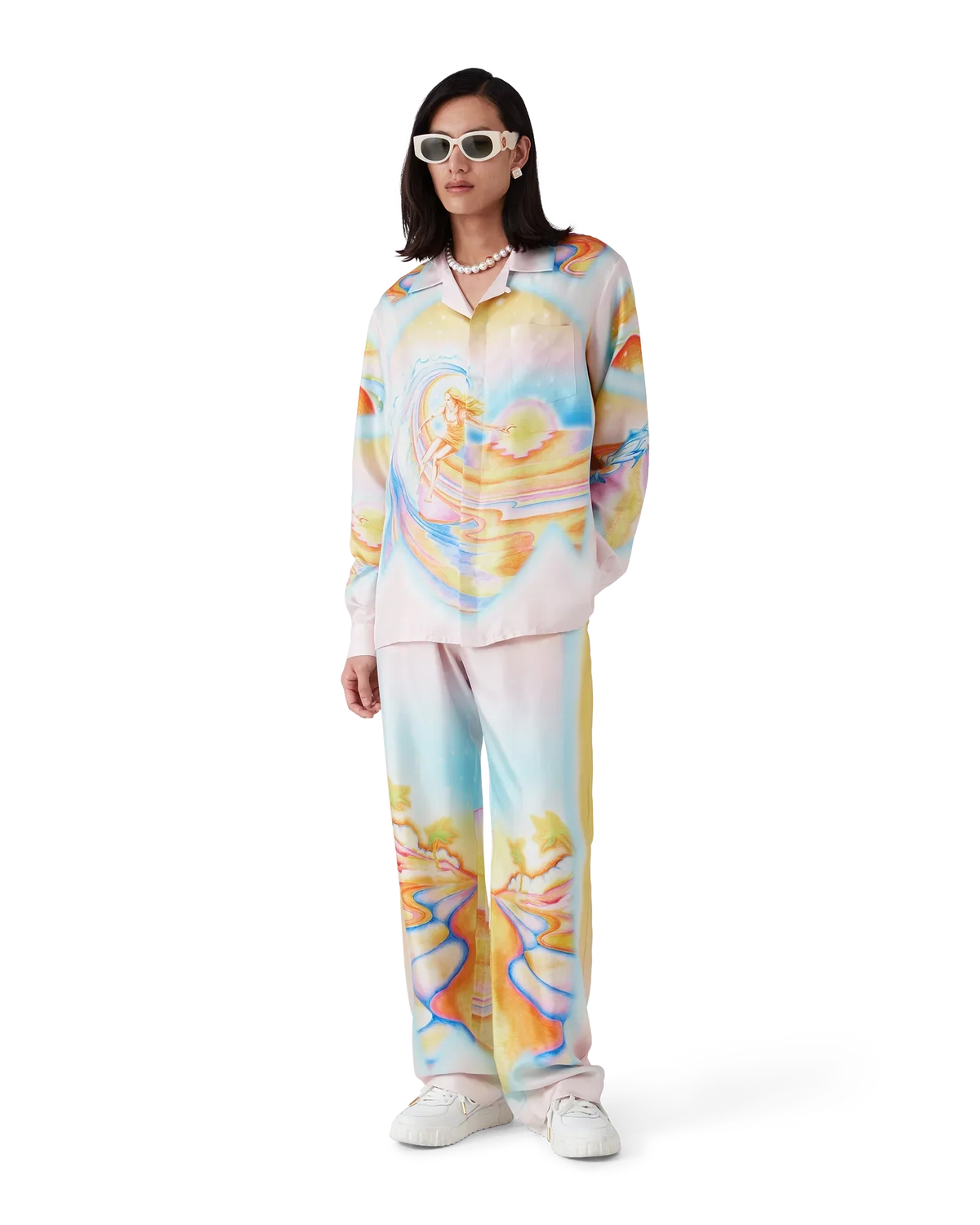 Psychedelic Nirvana Long Sleeve Silk Shirt | Casablanca Paris | Image 6