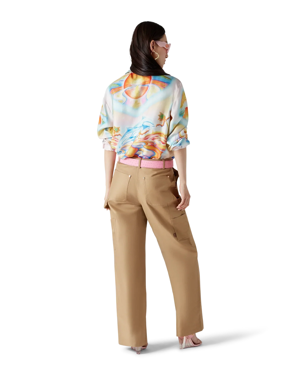 Psychedelic Nirvana Long Sleeve Silk Shirt | Casablanca Paris | Image 3