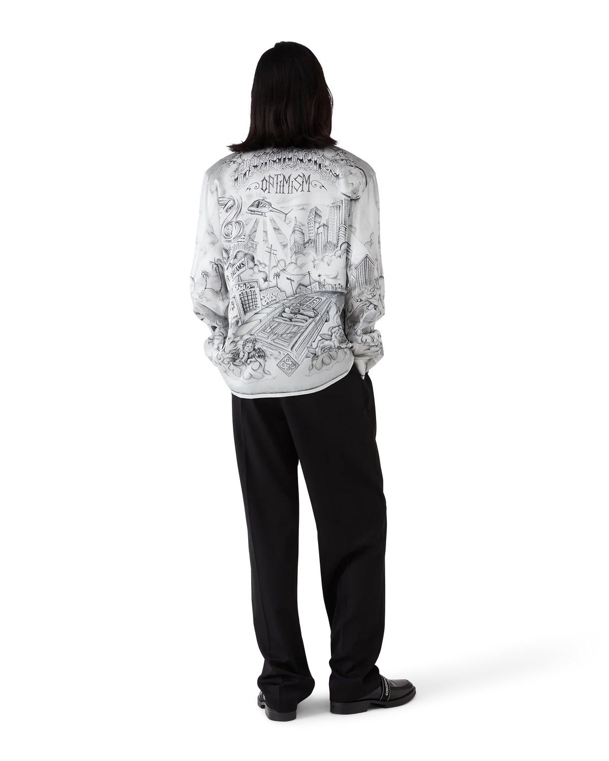 Tattoo Long Sleeve Silk Shirt | Casablanca Paris | Image 7