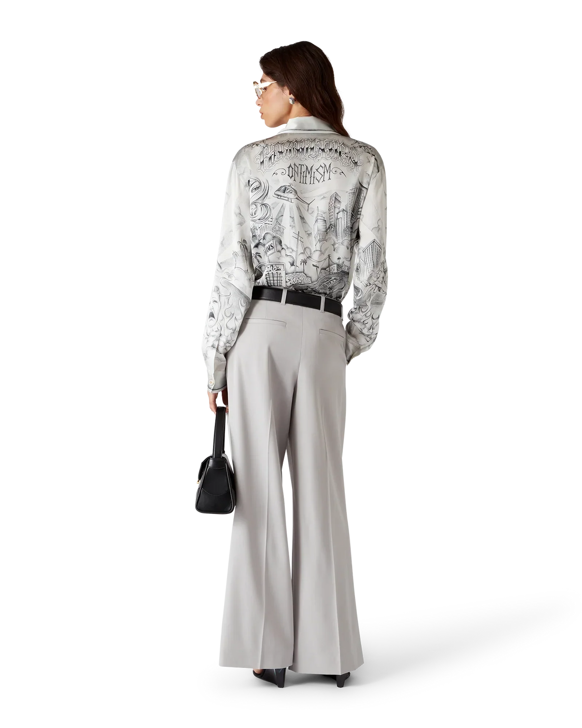Tattoo Long Sleeve Silk Shirt | Casablanca Paris | Image 3