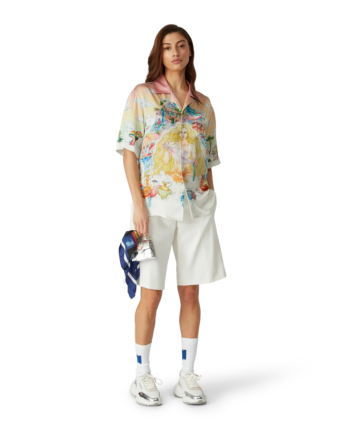 The Road To Knowledge Short Sleeve Silk Shirt | Casablanca Paris | Image 2