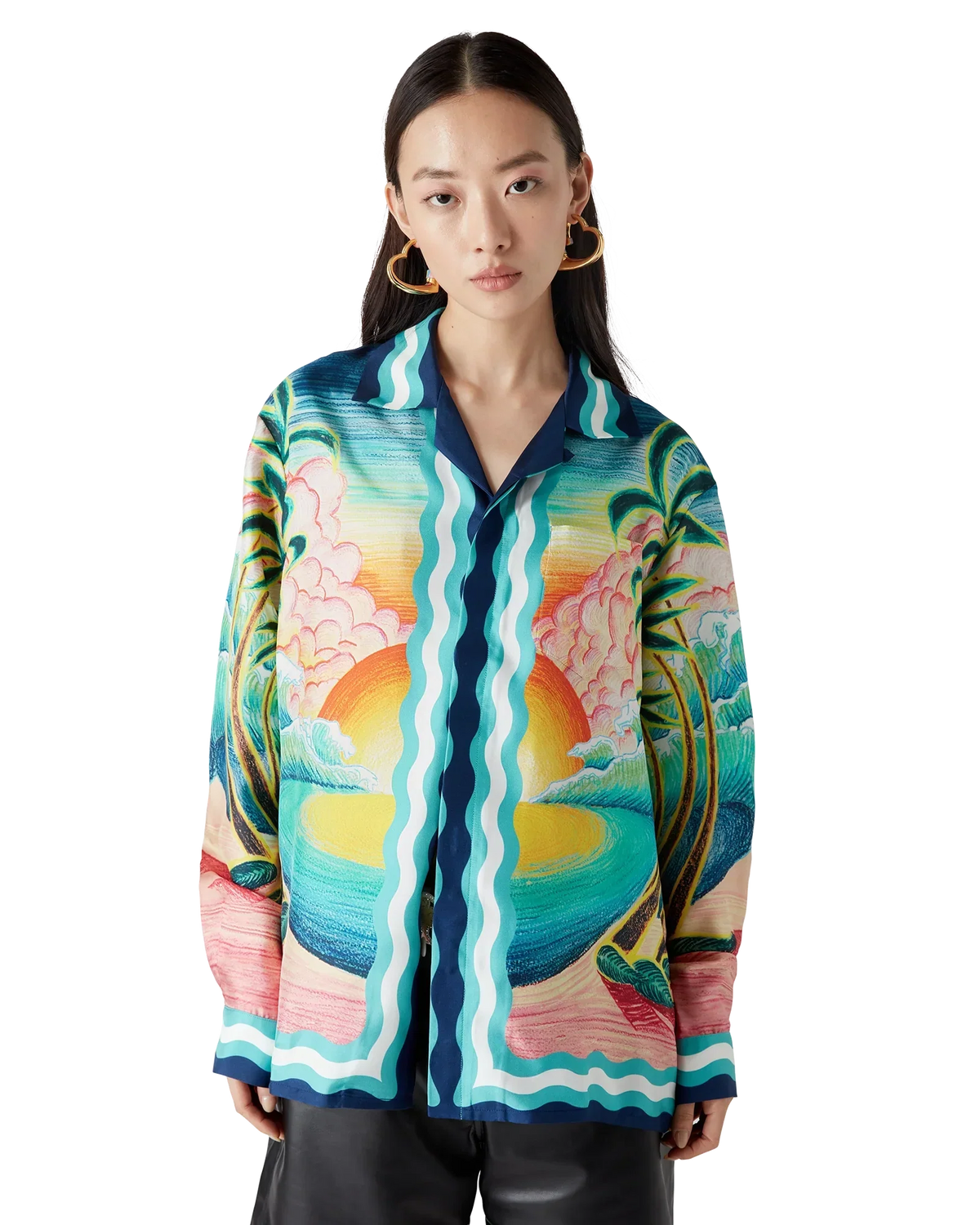 Danse De La Mer Long Sleeve Silk Shirt | Casablanca Paris | Image 4