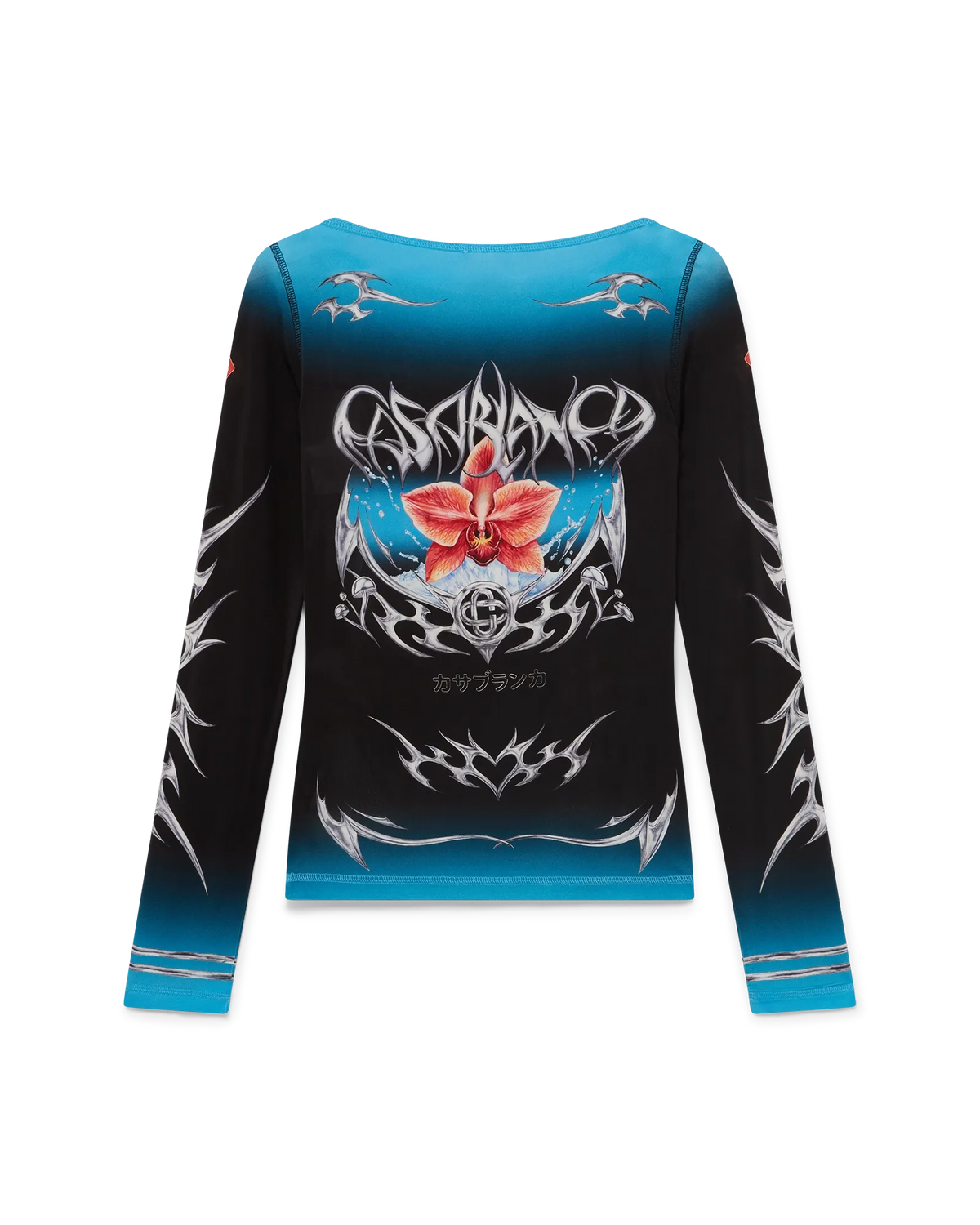 Blades Slinky Jersey Long Sleeve Top | Casablanca Paris | Image 6