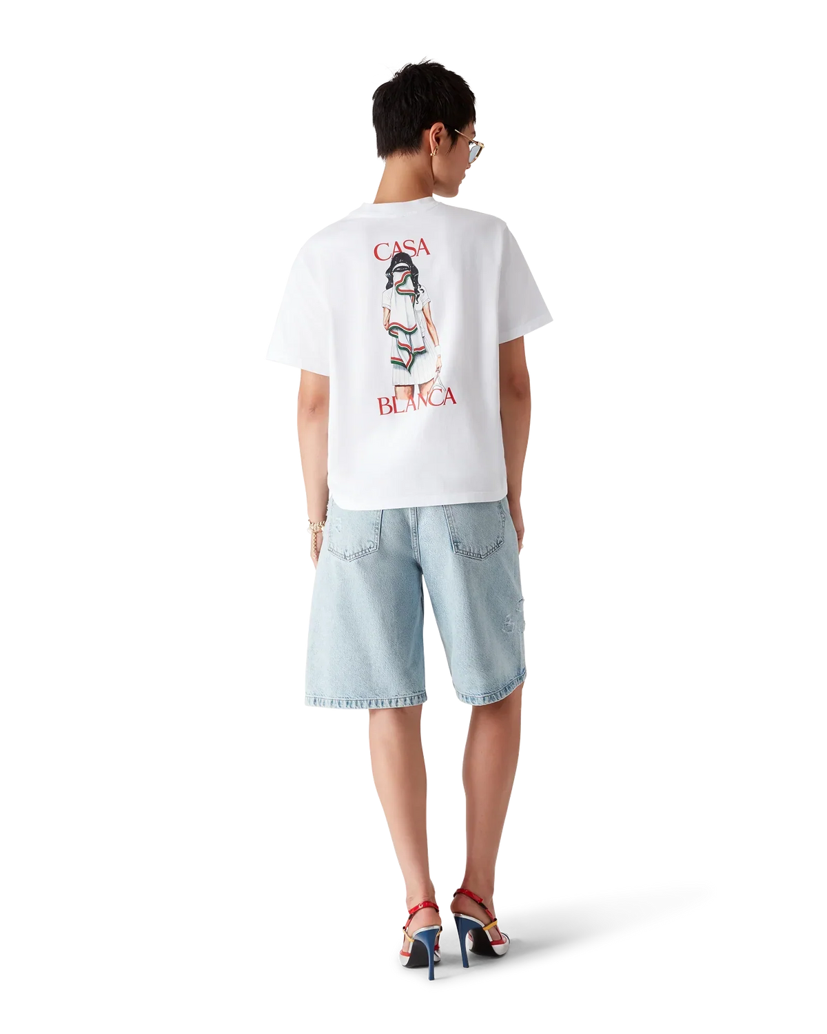 Tennis Girl Short Sleeve T-Shirt | Casablanca Paris | Image 3
