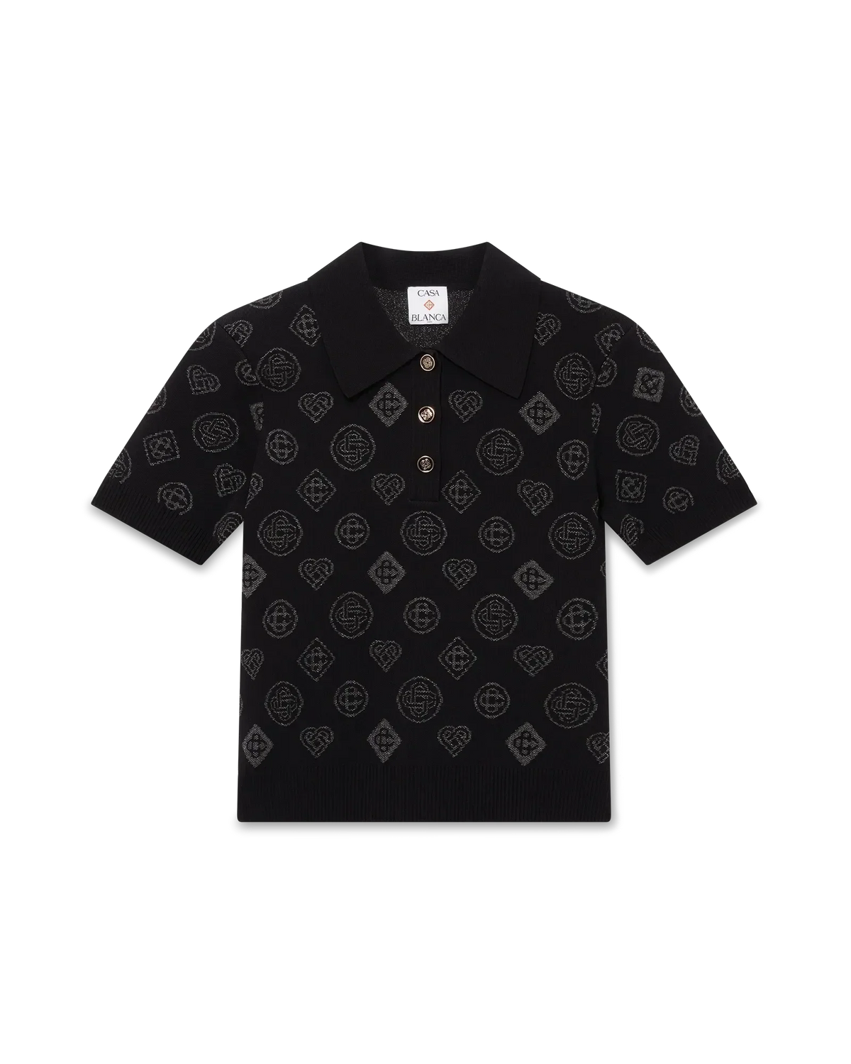 Monogram Jacquard Polo | Casablanca Paris | Image 1