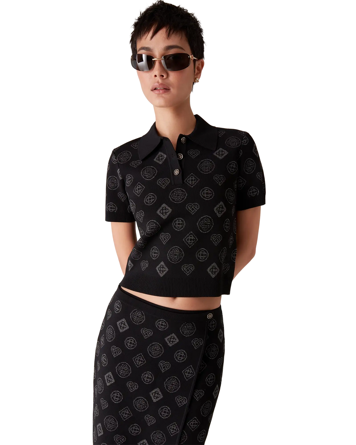 Monogram Jacquard Polo | Casablanca Paris | Image 4