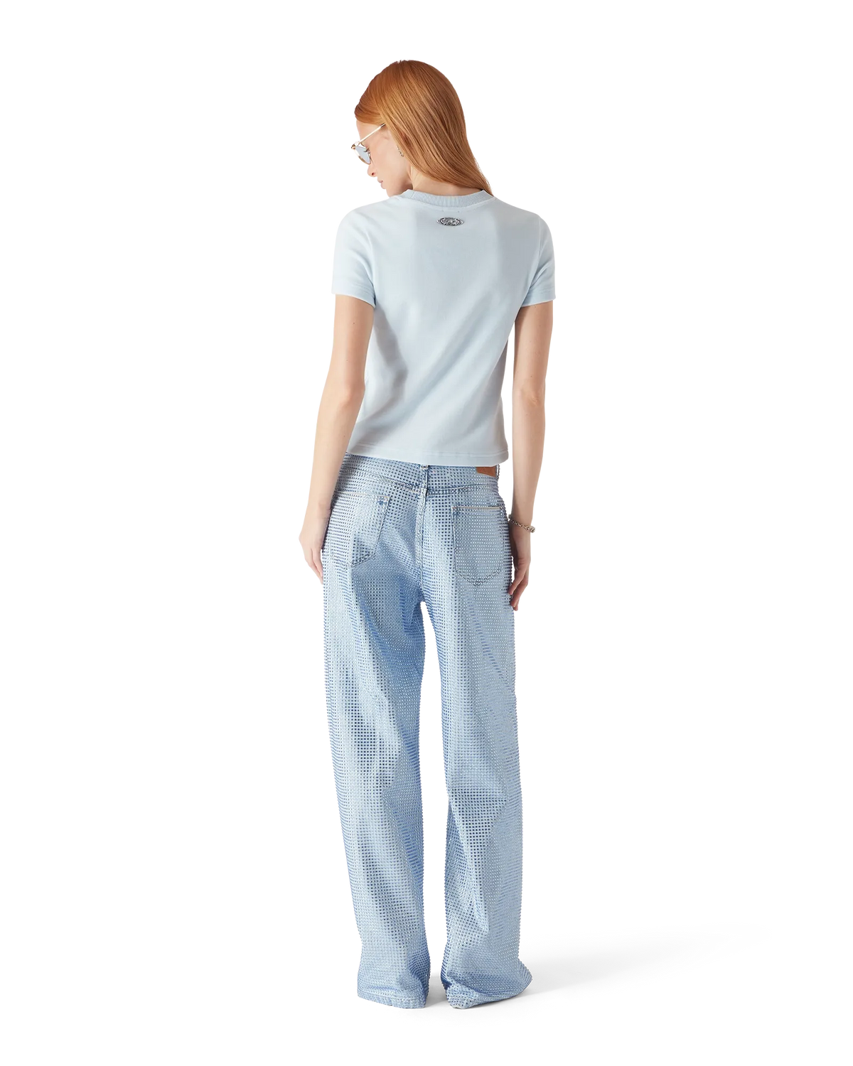 Womens Velour Short Sleeve T-Shirt | Casablanca Paris | Image 3
