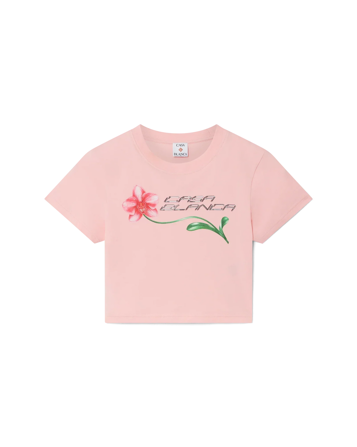 Orchid Logo Cropped Baby Tee | Casablanca Paris | Image 1
