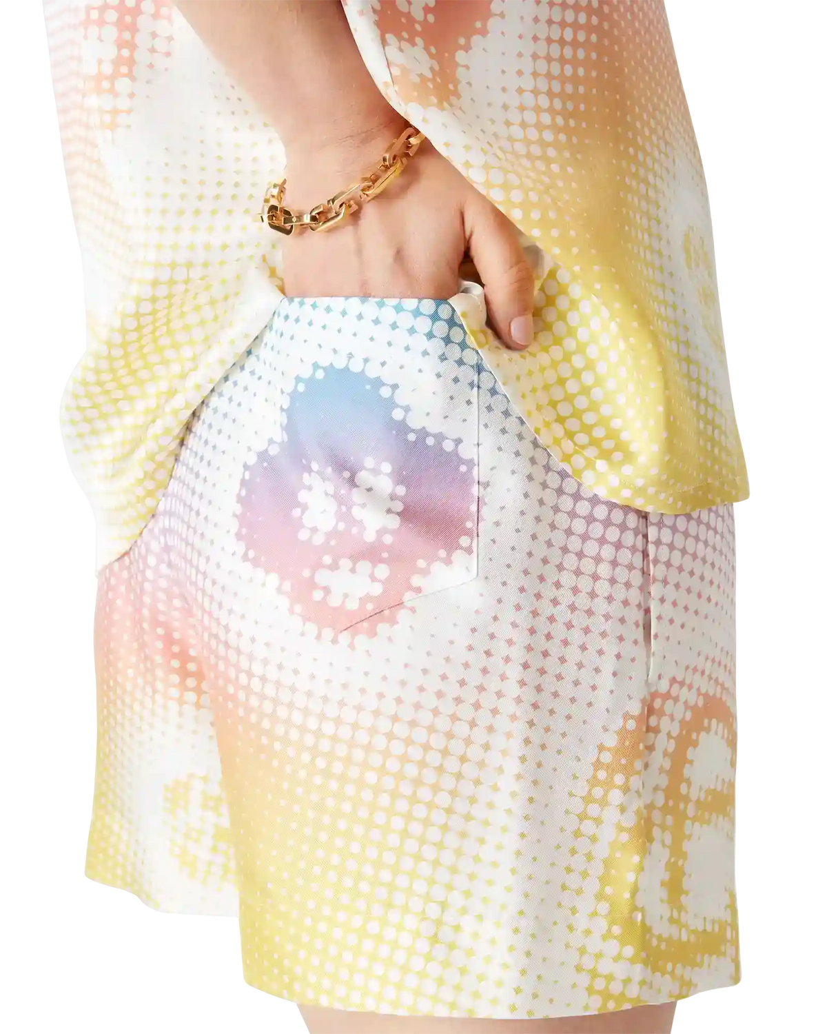 Halftone Logo Silk Shorts | Casablanca Paris | Image 5