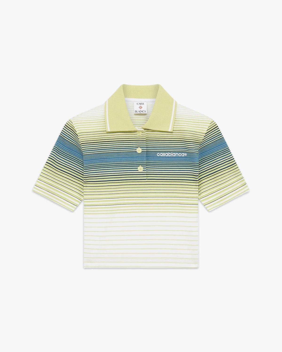 Bourgeois Striped Short Sleeve Polo Shirt | Casablanca Paris | Image 1
