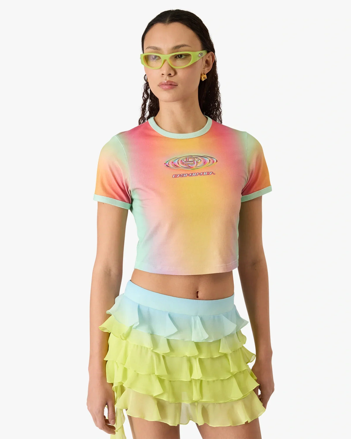 Glass Gradient Printed Baby Short Sleeve T-Shirt | Casablanca Paris | Image 4