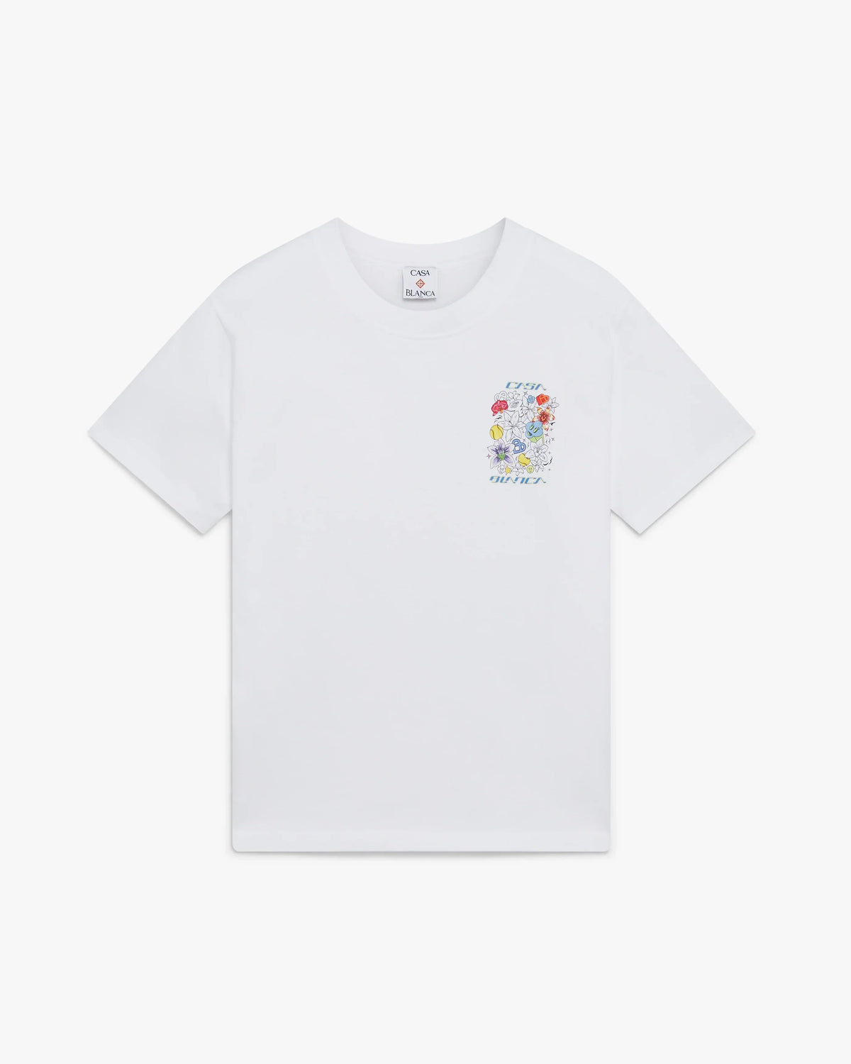 White Graffiti Short Sleeve T-Shirt | Casablanca Paris | Image 6