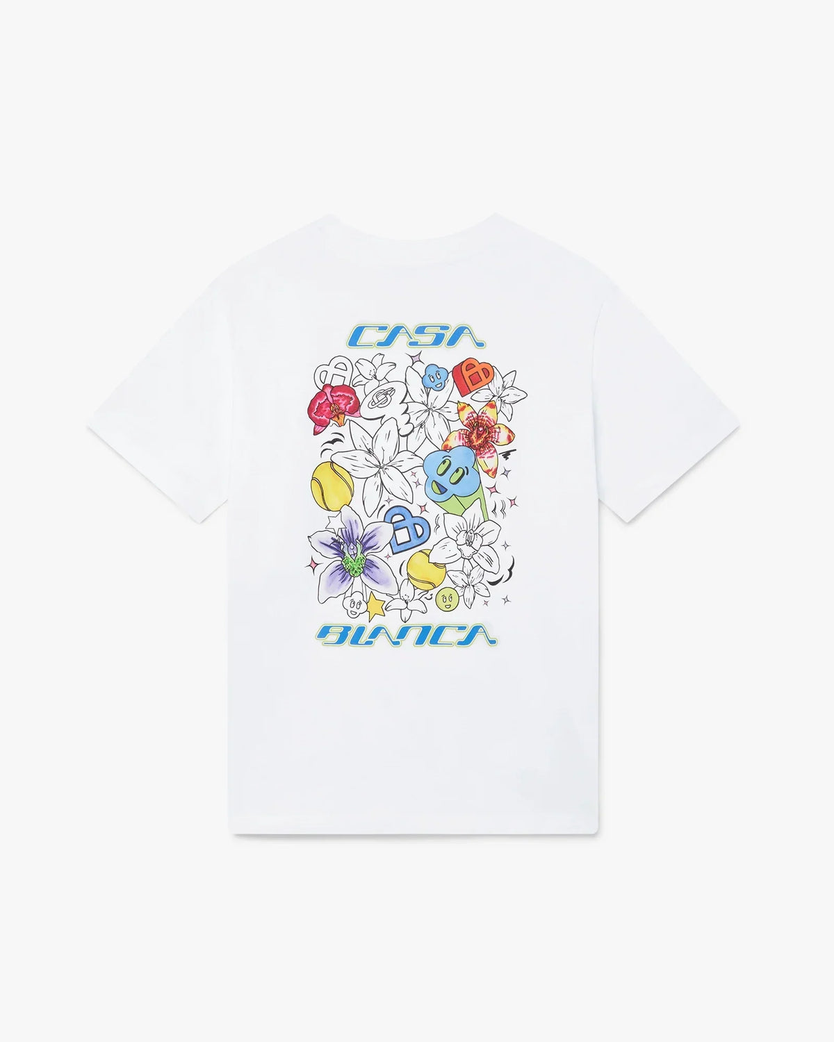 White Graffiti Short Sleeve T-Shirt | Casablanca Paris | Image 1