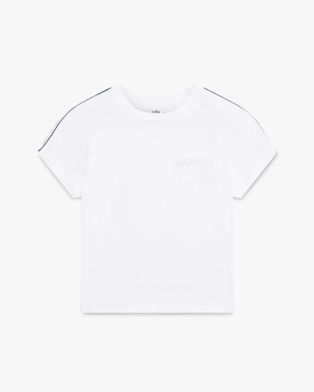 White Laurel Short Sleeve T-Shirt | Casablanca Paris | Image 1