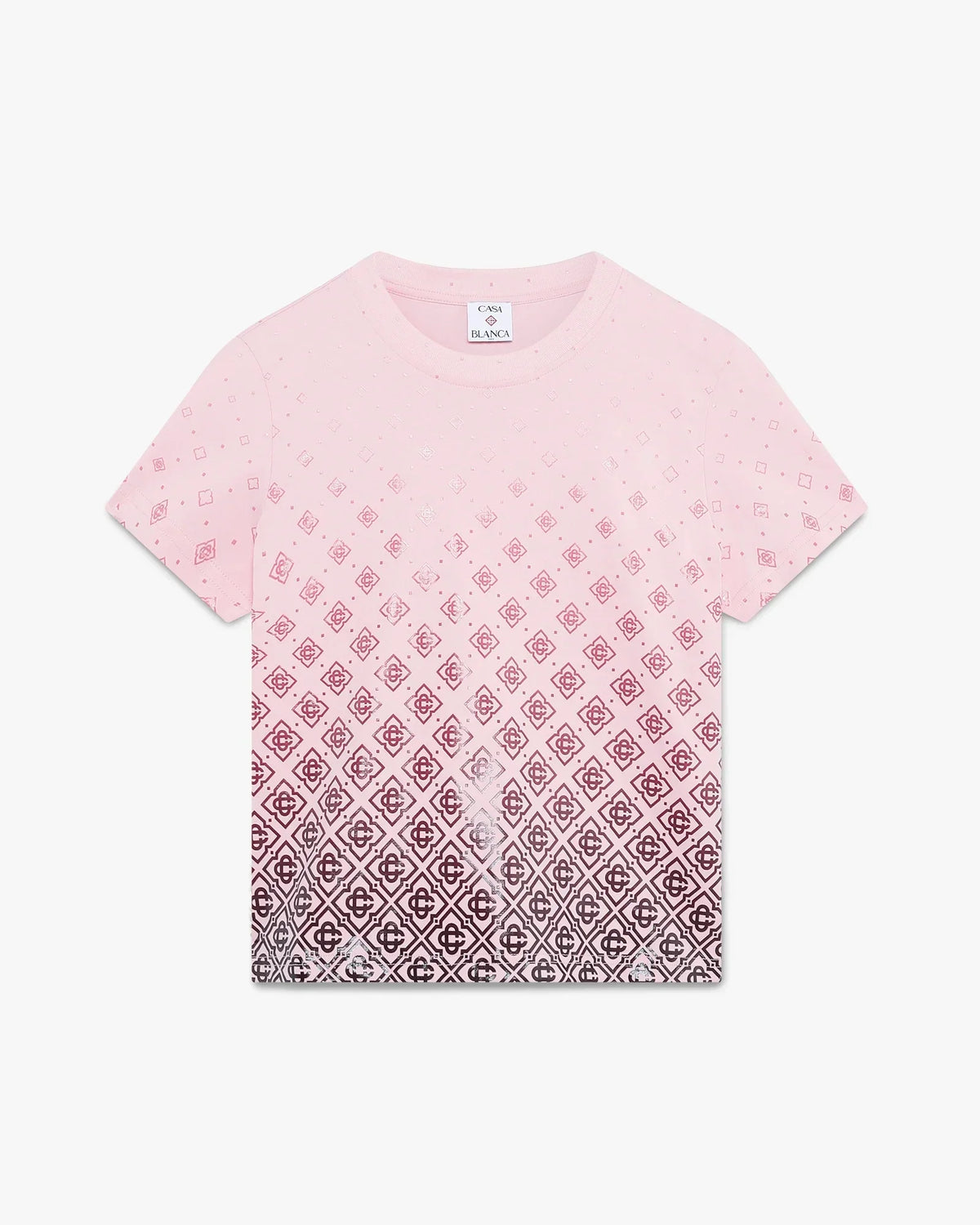 Aubergine Gradient Monogram Short Sleeve T-Shirt | Casablanca Paris | Image 1