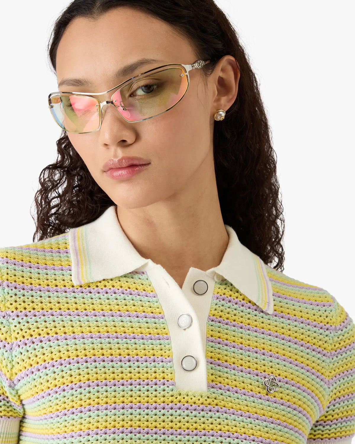 Bourgeois Striped Polo Shirt | Casablanca Paris | Image 5