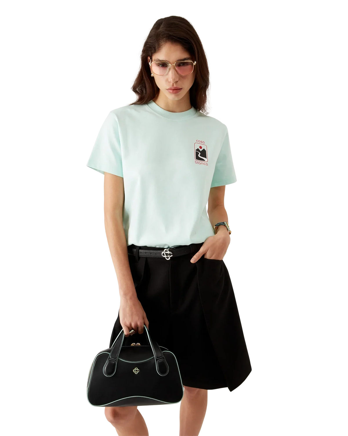 Sunset Valley Short Sleeve T-Shirt | Casablanca Paris | Image 4