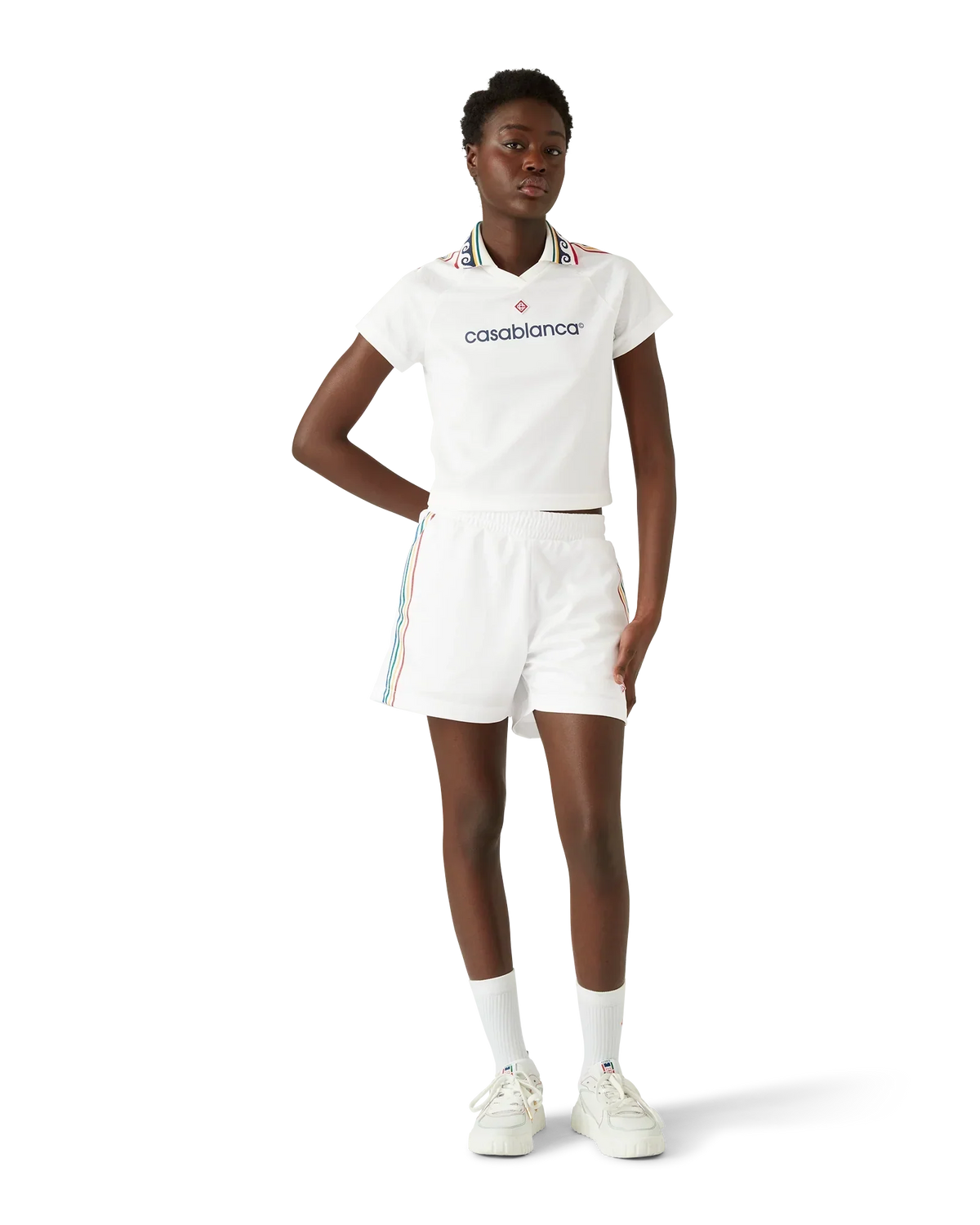Jacquard Monogram Football Shorts | Casablanca Paris | Image 2