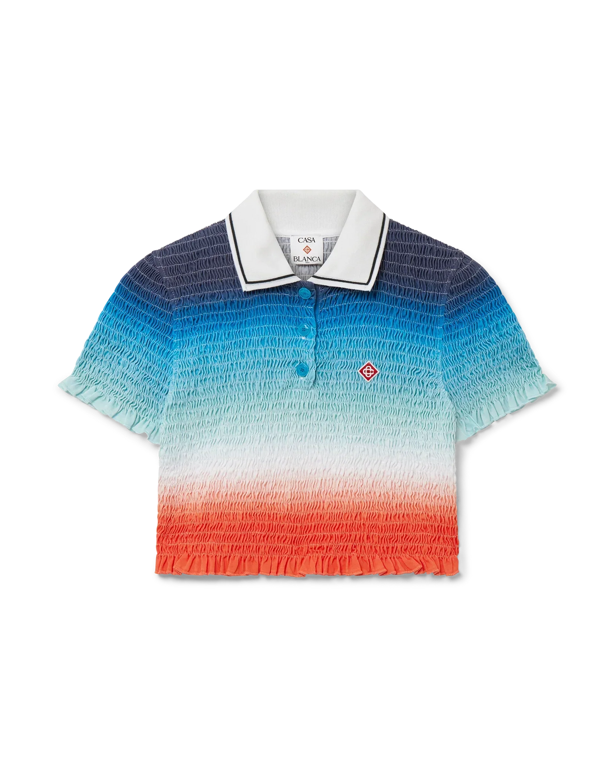 Gradient Cropped Polo Shirt | Casablanca Paris | Image 1