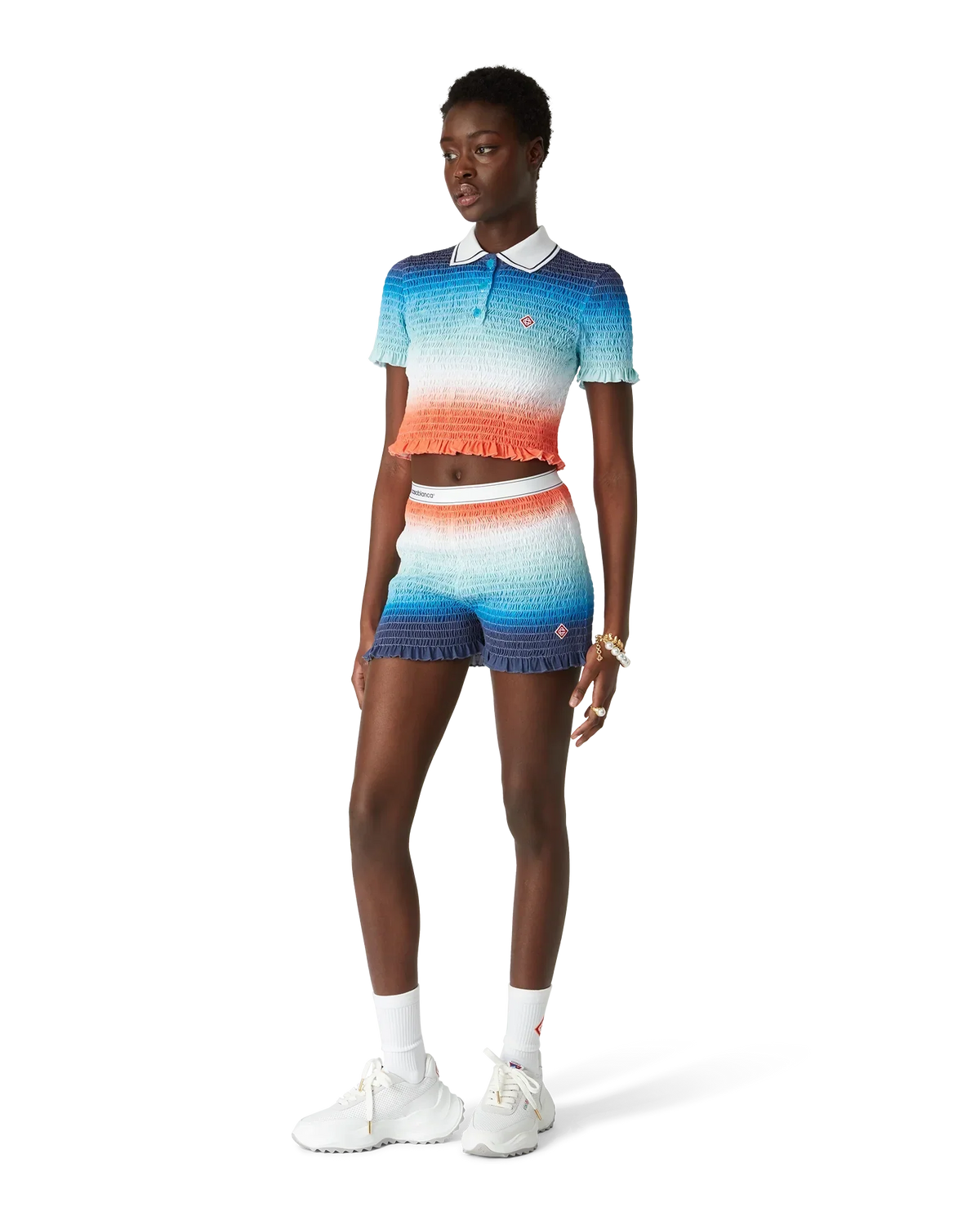 Gradient Cropped Polo Shirt | Casablanca Paris | Image 2