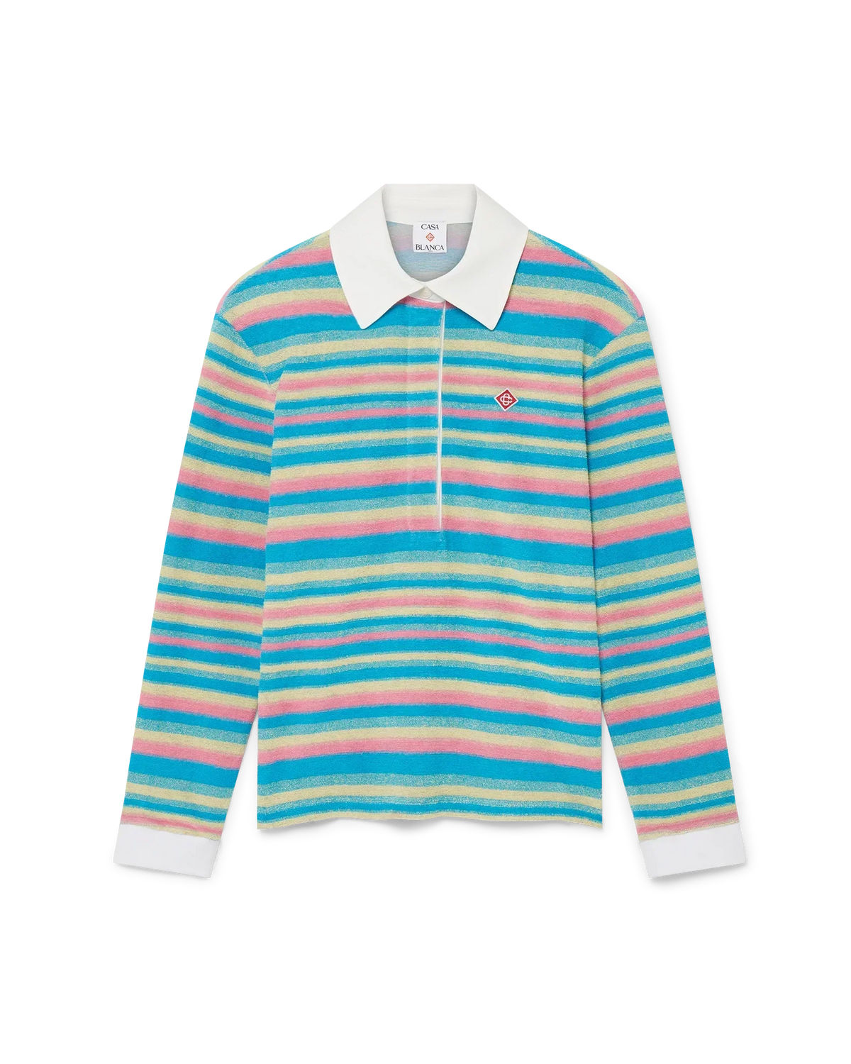Stripe Towelling Polo Shirt | Casablanca Paris | Image 1