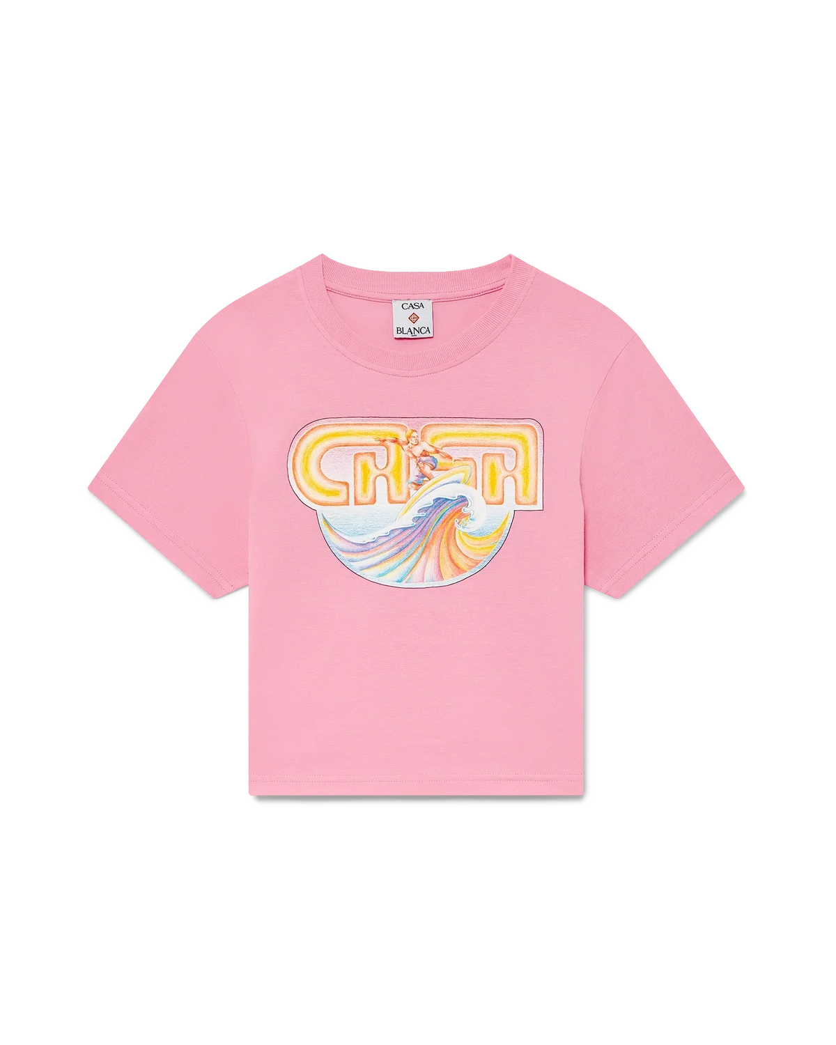 Casa Surf Cropped Short Sleeve T-Shirt | Casablanca Paris | Image 1