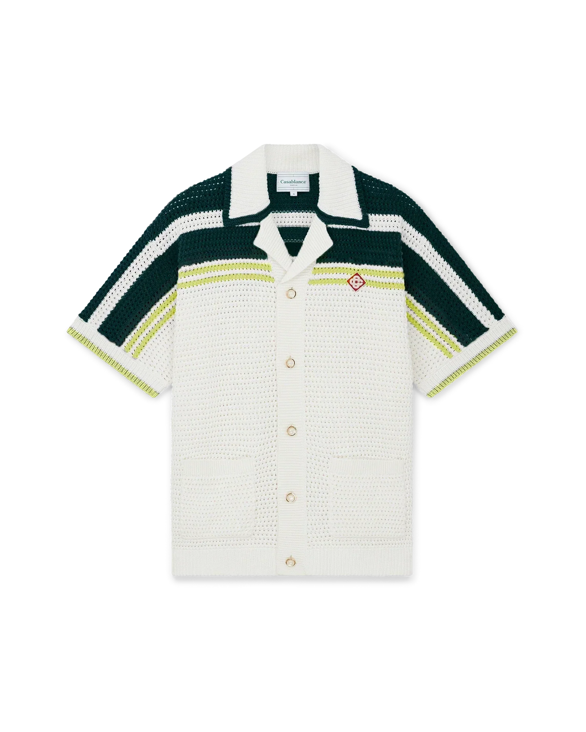 Tennis Short Sleeve Crochet Shirt | Casablanca Paris | Image 1